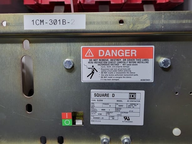 Square D #MG44D, ISO-Flex 4160 Volts Medium Voltage MCC w/ 1x SL50W430 & 3x SL50W Vacuum Contactors, 2002 - Image 7