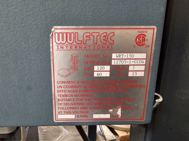 Wulftec #WRT-150, Semi-Automatic Rotary Arm Stretch Wrapper - Image 2
