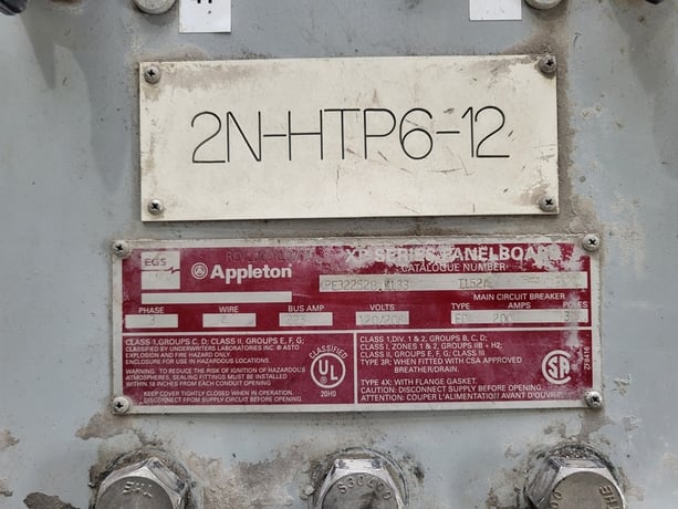 Appleton #XPE32252B.K133, 225 Amps, 120/208 Volts, 3 Phase, 42 Circuits Panelboard - Image 2