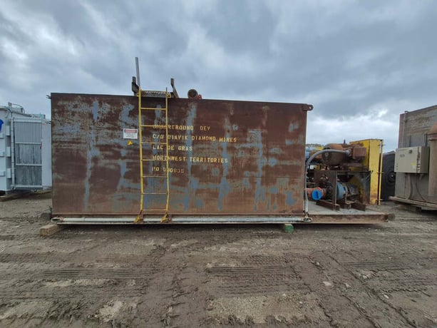Metso, Underground Mine Water Pump Skid - HMG 100 Agitated Tank, Dual 100 HP Motors, Benshaw Controls - Image 1