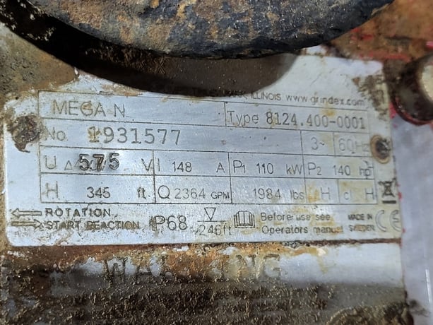 Grindex #8124.400-0001, 140 HP Submersible Drainage Pump Mega N Type - Image 2