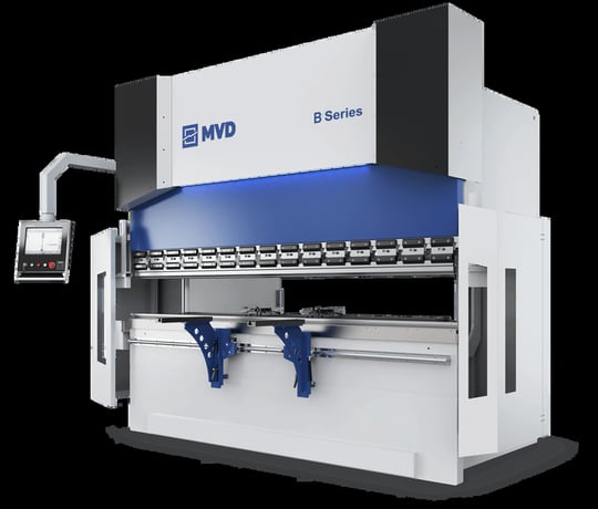 135 Ton, MVD #B135-3100, CNC Hydraulic Press Brake, 122" bed length, 10.2" stroke, 1.1' throat, Delem DA-66S - Image 2
