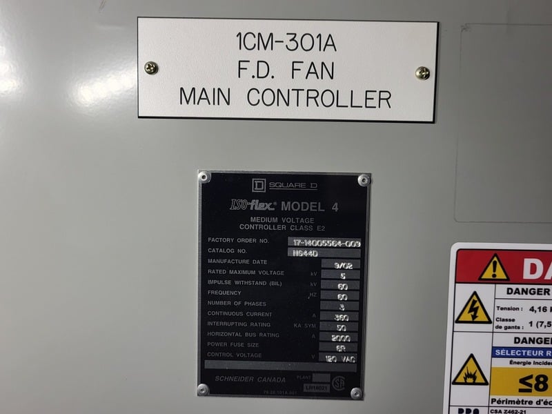 400 Amps Square D #NG44D, ISO-Flex Medium-Voltage Motor Starter Lineup, 4160 Volts, 500 HP, (4) vacuum - Image 2