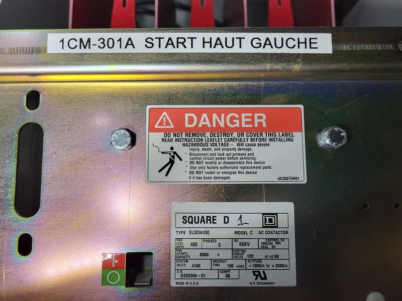 400 Amps Square D #NG44D, ISO-Flex Medium-Voltage Motor Starter Lineup, 4160 Volts, 500 HP, (4) vacuum - Image 6