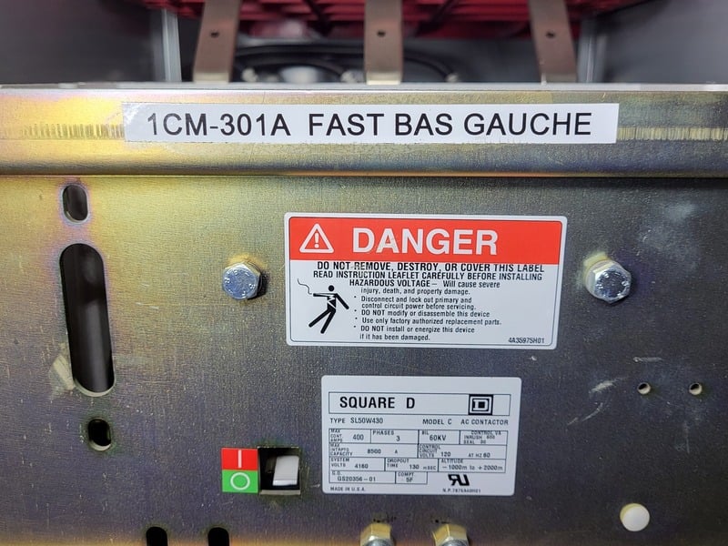 400 Amps Square D #NG44D, ISO-Flex Medium-Voltage Motor Starter Lineup, 4160 Volts, 500 HP, (4) vacuum - Image 10