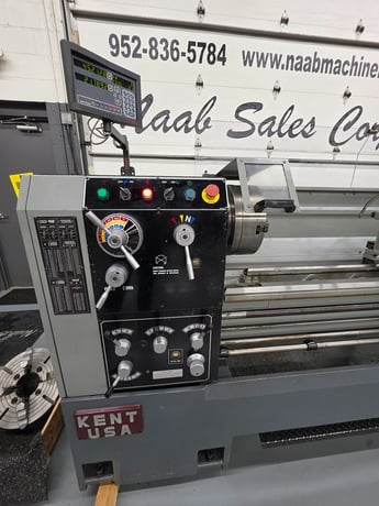 22" x 80" Kent #CS-2280, Precision Lathe, 14.2" socs, 30.7" swing over gap, 10.2" X, 12" 3-jaw chuck, 16" - Image 6