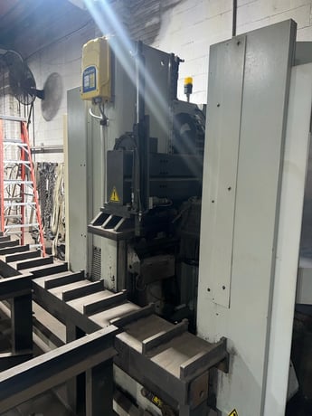 Ficep #1101-DX, CNC beam drill line, 44" max beam, 1-11/16" drilling, 12" spindle stroke, 7.5 HP, 2008 - Image 2
