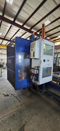 Peddinghaus #Ocean-Avenger-Plus-MDL-1250/1C, CNC beam drill line, 48" max profile, 80' length, 25 HP, Siemens - Image 4