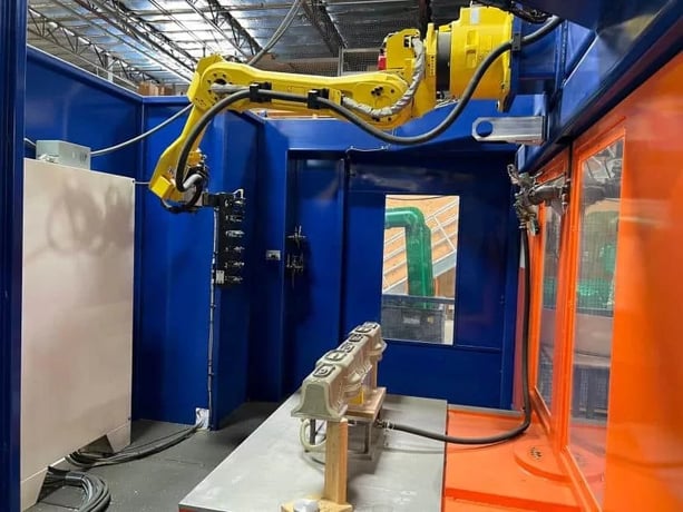 RPT RoboTrim, 6-Axis robotic trimming station, Fanuc M-16iB/20 robot, 110 LB payload, 3 HP Colombo spindle - Image 9