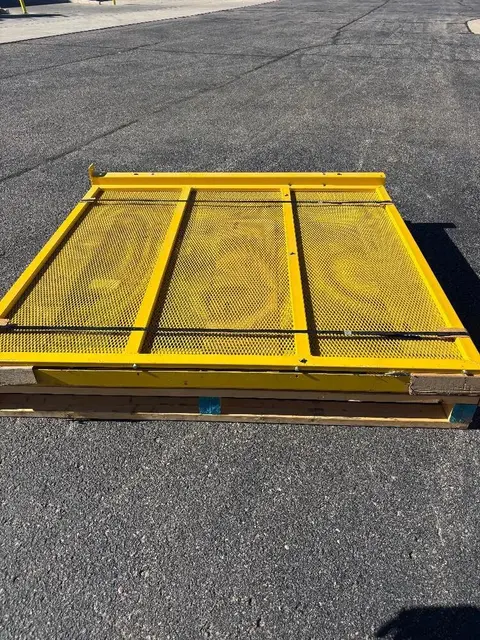 Ensign #39-3000, hydraulic container dumper, 115" to 138" discharge height, 48" x 42" bucket, 2015, Never Used - Image 3