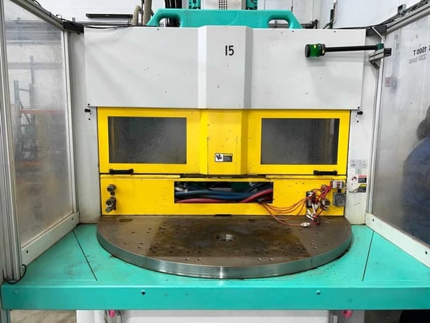 220 Ton, 16 oz., Arburg #1500T-2000-800, rotary table injection molding machine, 59" rotary table, 55mm - Image 5