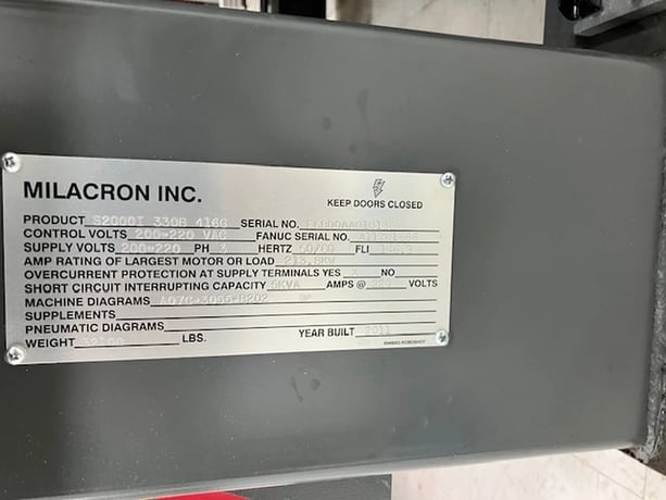 330 Ton, 14 oz., Cincinnati Milacron #S-2000i330B-416G, injection molding machine, 31.9" x 28" tie bars - Image 6