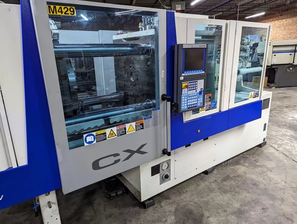 120 Ton, 1.9 oz., Krauss Maffei #100-180-180CX, two-shot injection molding machine, 20.88" x 15.52" tie bars - Image 2