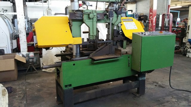 14" x 17" Behringer #HBP340A, automatic horizontal band saw, 6.25 HP, chip conveyor, coolant, roller table - Image 2
