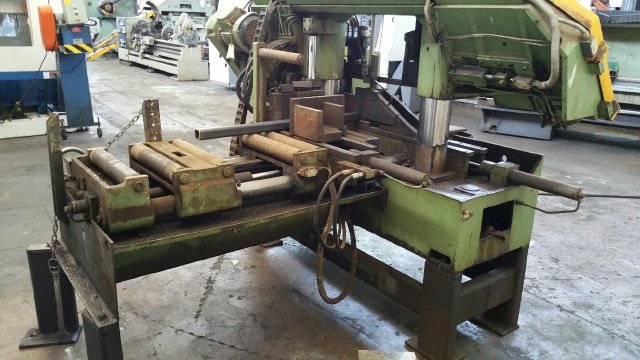 14" x 17" Behringer #HBP340A, automatic horizontal band saw, 6.25 HP, chip conveyor, coolant, roller table - Image 4