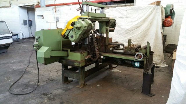 14" x 17" Behringer #HBP340A, automatic horizontal band saw, 6.25 HP, chip conveyor, coolant, roller table - Image 7