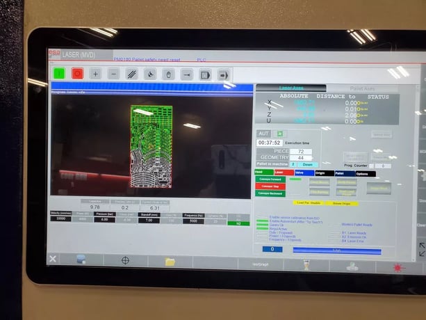 MVD #F6-1530, CNC fiber laser cutting system, 6,000 watt, 5' x 10' table, approx. 9,600 hours, ESA 660w - Image 5