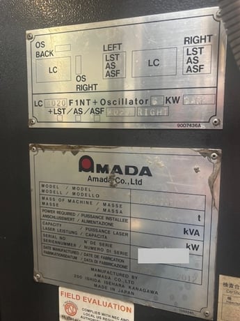 Amada #LC-4020-F1NT, CNC laser cutting system, 6,000 watt, 6' x 12' table, Amada Control, 2012 - Image 6