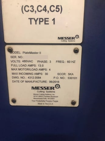 Messer #PlateMaster-II, CNC plasma cutting system, 9' x 21' table, HPR260XD, 1-1/4" plasma, 6" oxy fuel - Image 8