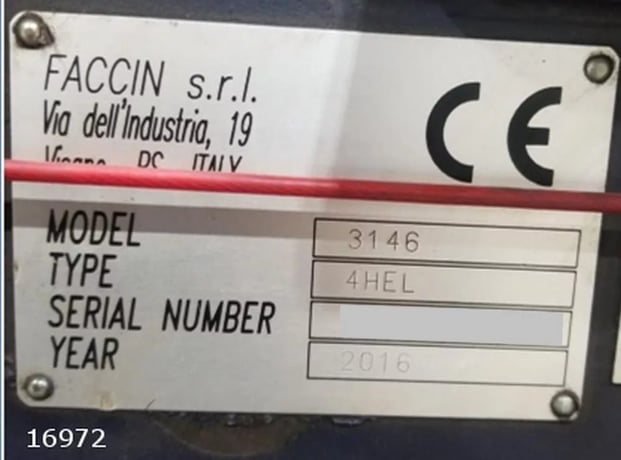 120" x 1-7/16" Faccin #4HEL-3146, 4-roll hydraulic plate bending roll, 441 Ton, 18.11" top roll, 60 HP, 2016 - Image 7