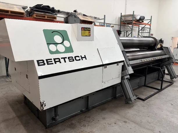 120" x 1" Bertsch #100-10, 4-roll plate bending roll, 17" top roll, 1" pre-bend capacity, 2018 - Image 3