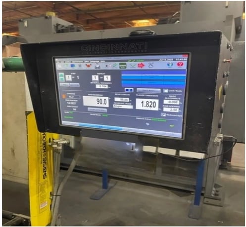 90 Ton, Cincinnati #CBII-6, CNC hydraulic press brake, 8' overall, 78" between housing, 8" stroke, 7" throat - Image 2