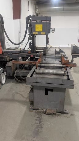 18" x 18" HEM #V100-HLA-3, vertical band saw, 18" throat, 45&deg; head tilt, 24" x 24" table, 2004 - Image 2