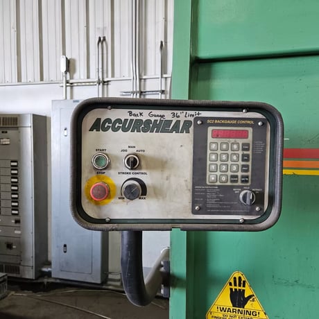3/8" x 10' Accurshear #837510, hydraulic shear, 1999 - Image 2