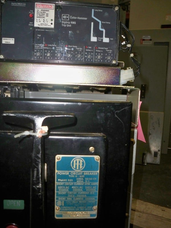 600 Amps, ITE, K-600, manually operated, drawout, F/M, Black - Image 5