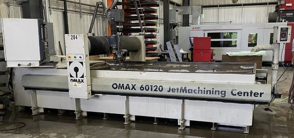 Omax #60120, CNC waterjet cutting system, 6.5' x 12' table, 40 HP pump, 60,000 PSI, Omax PC Control, 2019 - Image 1