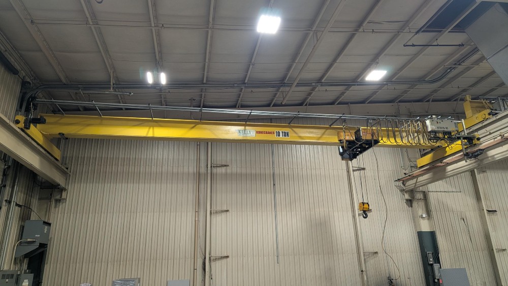 10 Ton, Kone, 45'0" Span, 26' Lift, Pendant Control, VFD Bridge & Trolley, 1997 [#2748] - Image 1