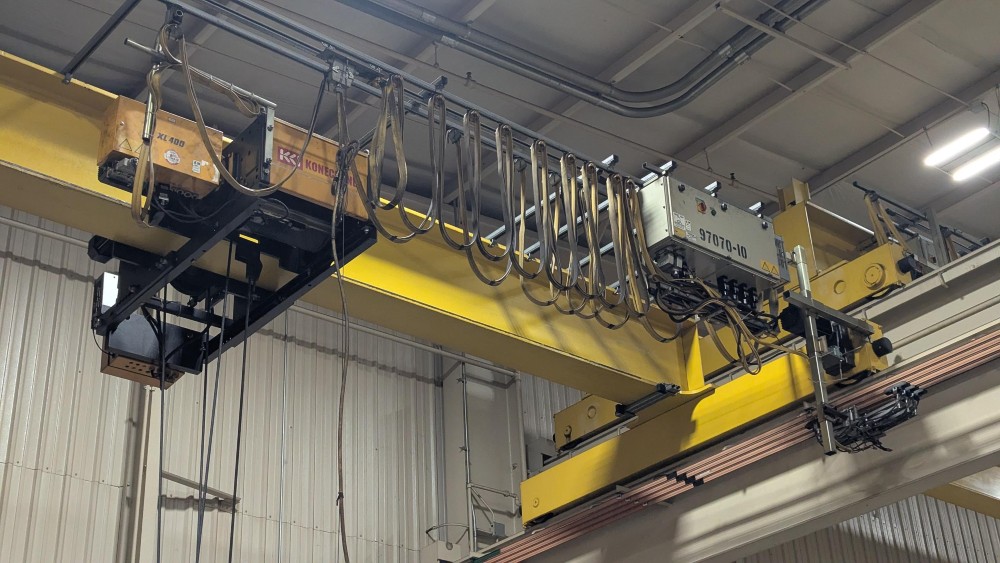 10 Ton, Kone, 45'0" Span, 26' Lift, Pendant Control, VFD Bridge & Trolley, 1997 [#2748] - Image 3