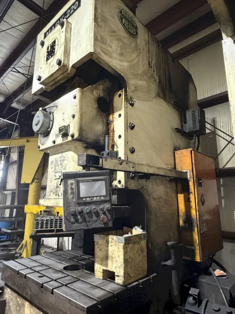 200 Ton, Sutherland #Mark-220, Gap Frame Press, 3.94" Stroke Length, 19.69" Die Height, 4.33" Slide Adj., 25 - Image 2
