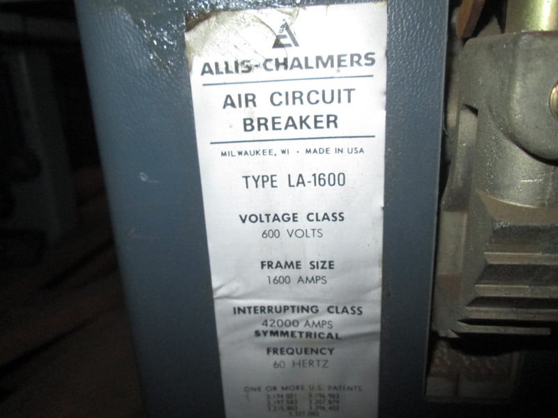 1600 Amps, Allis-Chalmers, LA-1600, electrically operated, manually operated, drawout - Image 5