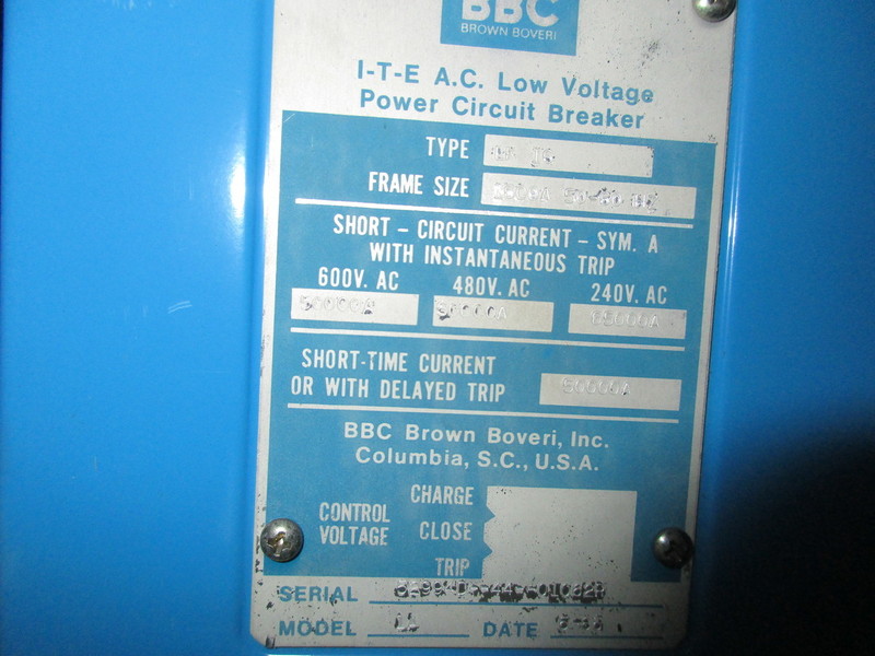1600 Amps, Brown Boveri, LK-16, electrically operated, manually operated, drawout - Image 6