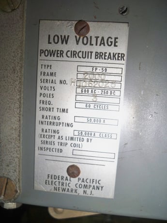2000 Amps, Federal Pacific, FP-50, manually operated, FM - Image 2