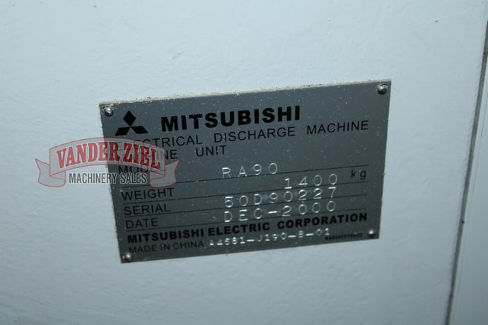 Mitsubishi #RA90, CNC Wire Electrical Discharge Machine, Mitsubishi RAS-1 CNC Control - Image 7