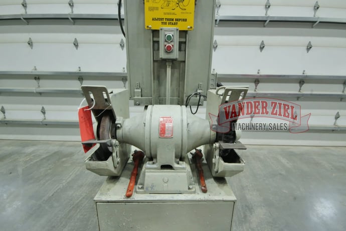 8" Setco #SPL, Double End Pedestal Grinder, 1 HP, 1800 RPM, 460 V., 3 Ph. - Image 2