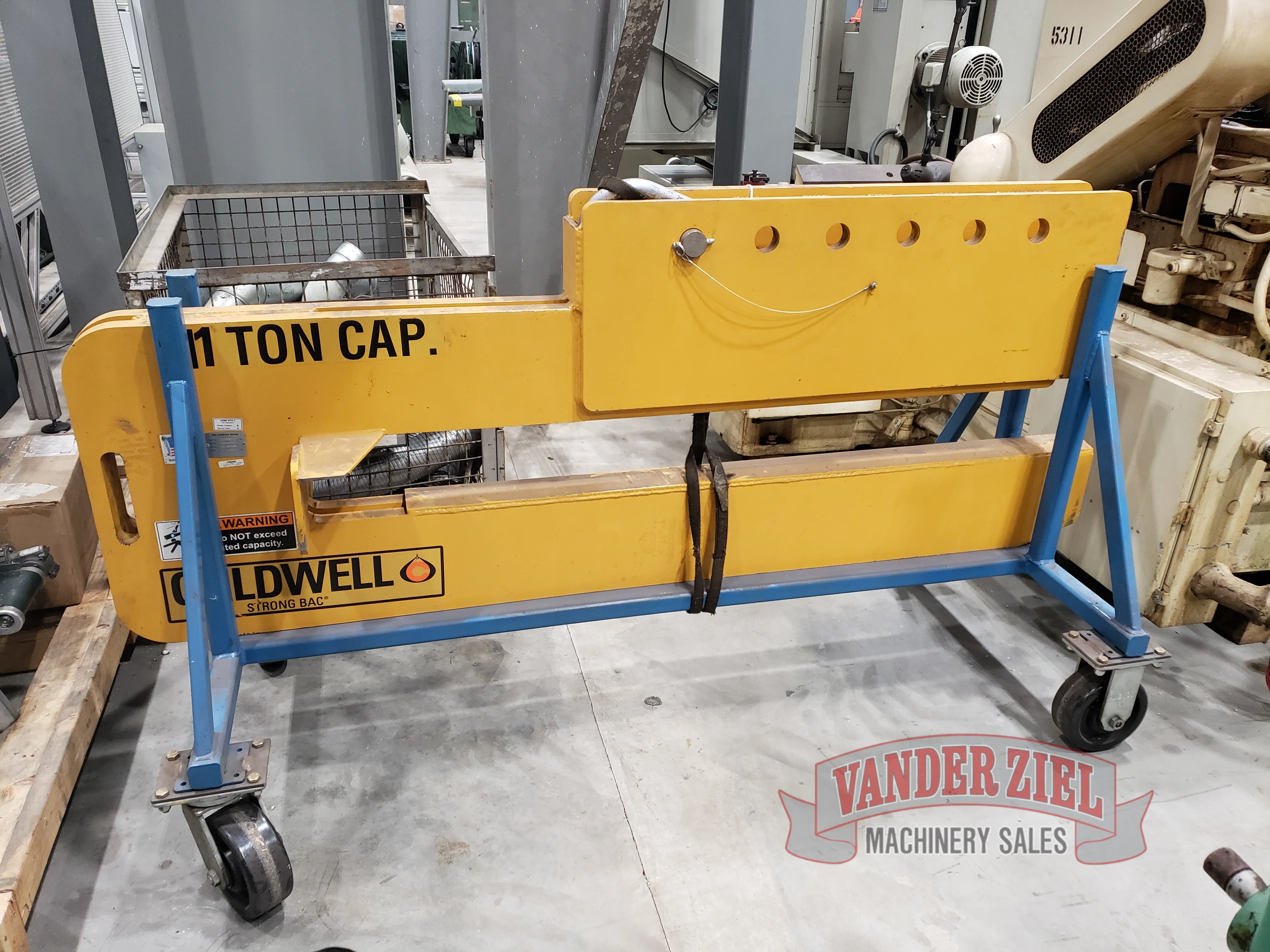 11 Ton, Caldwell #CPLS-11, Coil Hook, 72" Throat Depth, with Roll Around Cart - Image 1