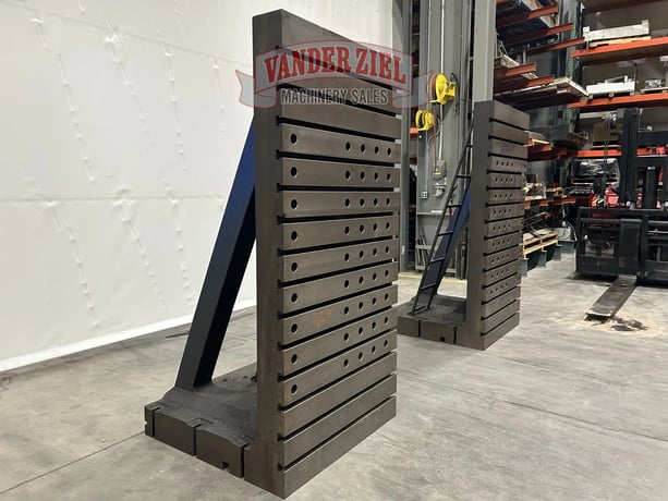 45" x 90-3/4" Betz Angle Plates, Pair, 45" Depth, 1-1/8" T-Slots on 6" Centers - Image 2