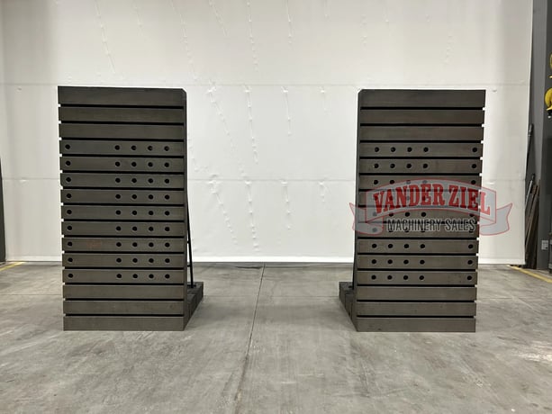45" x 90-3/4" Betz Angle Plates, Pair, 45" Depth, 1-1/8" T-Slots on 6" Centers - Image 3