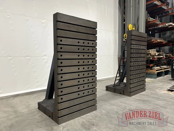 45" x 90-3/4" Betz Angle Plates, Pair, 45" Depth, 1-1/8" T-Slots on 6" Centers - Image 4