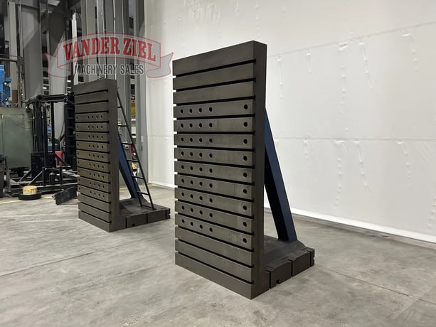 45" x 90-3/4" Betz Angle Plates, Pair, 45" Depth, 1-1/8" T-Slots on 6" Centers - Image 5