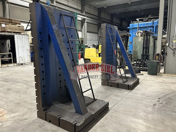 45" x 90-3/4" Betz Angle Plates, Pair, 45" Depth, 1-1/8" T-Slots on 6" Centers - Image 6