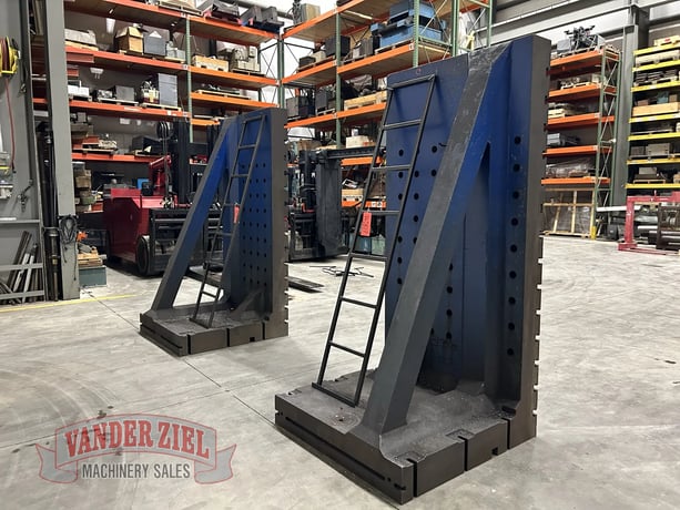 45" x 90-3/4" Betz Angle Plates, Pair, 45" Depth, 1-1/8" T-Slots on 6" Centers - Image 7