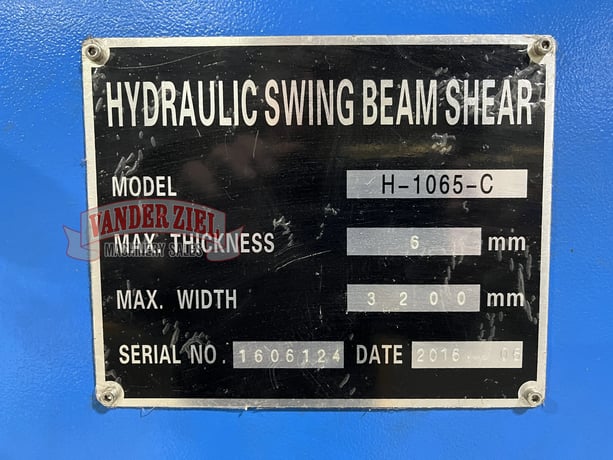 1/4" x 10' Birmingham #H-1035-C, Power Squaring Shear, 24" Backgauge, 10 HP, 2016 - Image 6