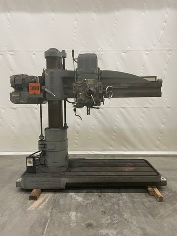 5' - 11" Carlton #1A, Radial Drill, 12" Spindle Travel, 2-1/2" Spindle diameter, #4 MT - Image 1