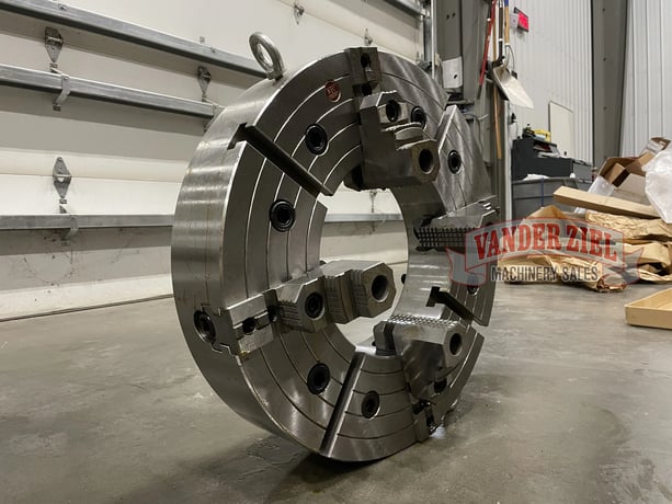 25" BTC 4-Jaw Manual Chuck, 12.5" Bore, A1-20 Mount, Reversible Top Jaws, 2-Piece, NEW - Image 2