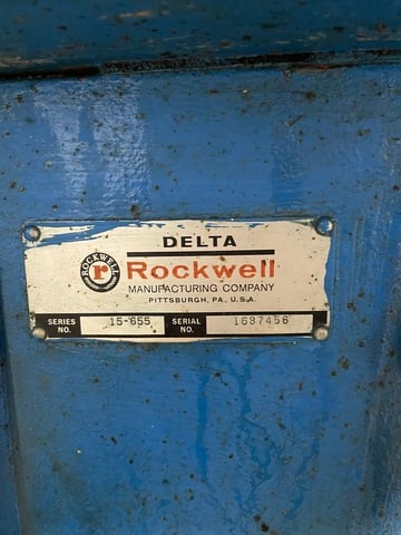 15" Rockwell Delta #15-655, Drill Press, 11" x 14" Table, 425-4700 RPM, 6" Quill Stroke - Image 8