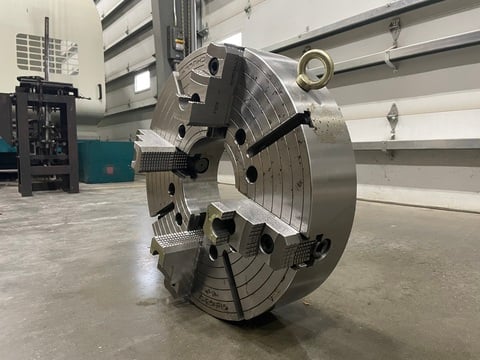 25" Samchully 4-Jaw Scroll Chuck, 8.5" Bore, A2-15 Mount, Reversible Top Jaws, 2-Piece, NEW - Image 3